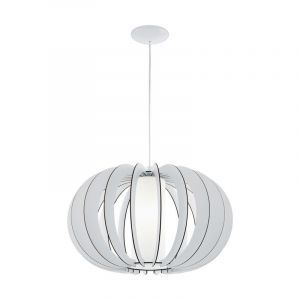 Hvid rustik pendler lampe træ, Kiran