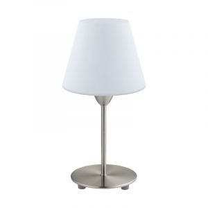 Nikkel modern bordlampe glas, Asiye, med brytare