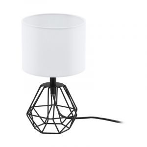 Sort design bordlampe stof, Acri, med brytare