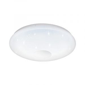Sølv loftlampe plast, Barbera, 20W, varm til kold hvid justerbar LED