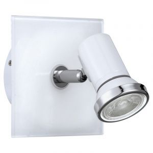 Krom vægspot glas, Jasmijn, IP44