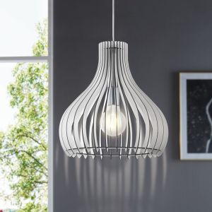 Træ pendler lampe hvid, Betsy