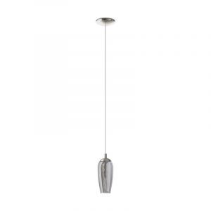 Nikkel design pendler lampe glas, Olcay