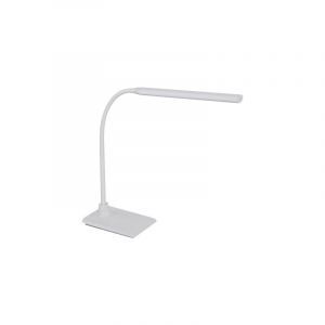 Hvid modern skrivebordslampe plast, Brennan, 5W, 4000K LED, med beröringsdimmer