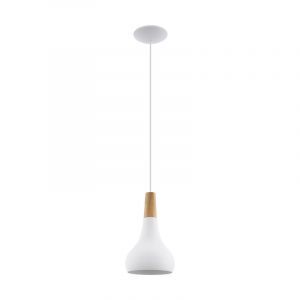 Hvid pendler lampe stål, Tjebbe