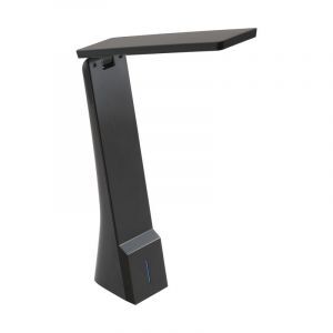 Sort modern skrivebordslampe plast, Chama, 1W, white switch LED, med beröringsdimmer