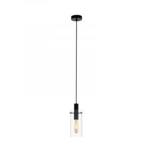 Sort modern pendler lampe glas, Jovanni