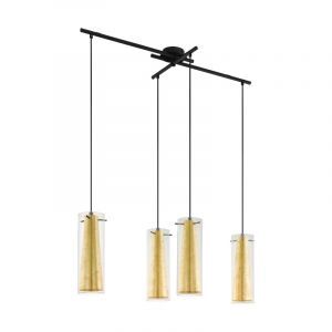 Guld modern pendler lampe glas, Barceno