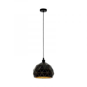 Sort modern pendler lampe stål, Silva