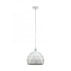 Hvid modern pendler lampe stål, Silva