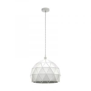 Hvid modern pendler lampe stål, Silva