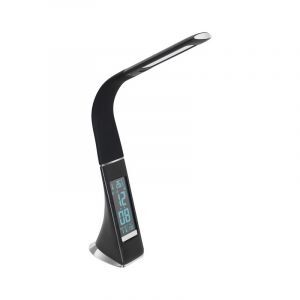 Sort modern skrivebordslampe plast, Malissa, 3W, 5000K LED, med brytare
