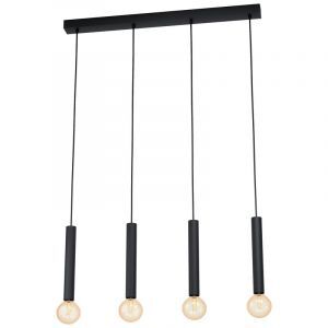 Sort pendler lampe metal, Nicholas