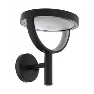 Sort modern udendørslampe aluminium, Funs, 15W, varm til kold hvid justerbar LED, IP44