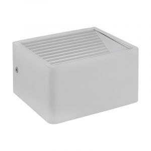Hvid modern udendørslampe aluminium, Nicoliene, 6W, 3000K LED, IP65
