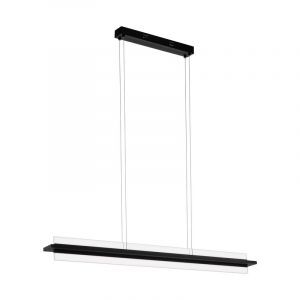 Sort modern pendler lampe aluminium, Twan, 14W, 3000K LED