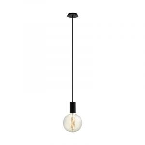 Sort pendler lampe stål, Samed