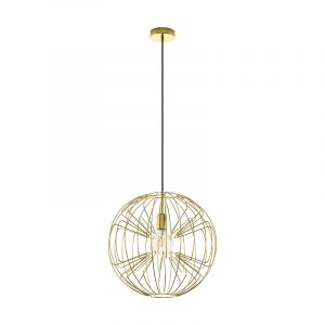 Gul industri pendler lampe stål, Josiah