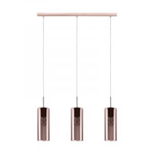 Kobber design pendler lampe glas, Tino