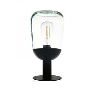 Sort modern udendørslampe aluminium, Kerwin, IP44