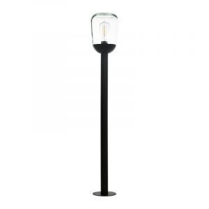 Sort modern udendørslampe aluminium, Kerwin, IP44