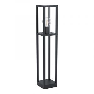 Sort modern udendørslampe aluminium, Laszlo, IP54