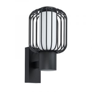 Sort modern udendørslampe stål, Latife, IP44