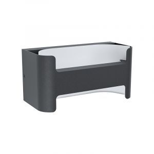 Hvid modern udendørslampe aluminium, Lard, 4,8W, 3000K LED, IP44