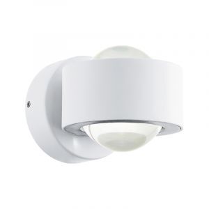 Hvid modern udendørslampe aluminium, Lyn, 2W, 3000K LED, IP44