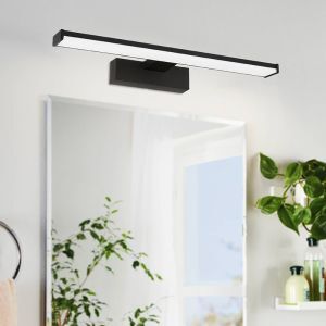 Sort spejllampe plast, Nancy, 7,4W, 4000K LED, IP44