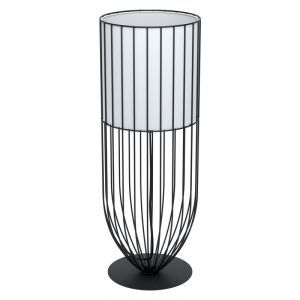Sort industri bordlampe stål, Josip, med brytare