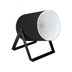 Sort rustik bordlampe stål, Yvana, med brytare