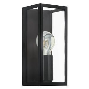 Sort modern væglampe badeværelse glas, Amadou, IP44