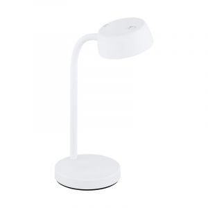 Hvid bordlampe plast, Annelin, 4W, 3000K LED, med brytare
