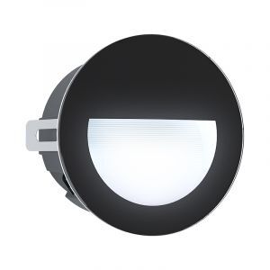 Sort modern indbygget udendørs væglampe aluminium, Luigino, 2,5W, 4000K LED, IP65