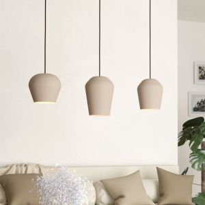 Taupe rustik pendler lampe aluminium, Thirsa
