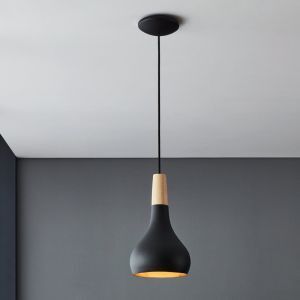Sort pendler lampe aluminium, Tjebbe