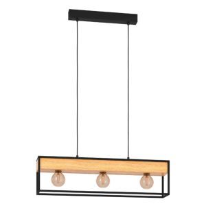 Sort industri pendler lampe aluminium, Jelani