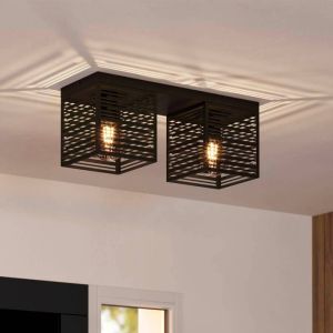 Sort industri loftlampe aluminium, Lennaert