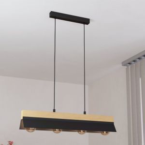Sort industri pendler lampe aluminium, Kyla