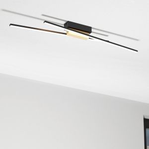Sort modern loftlampe aluminium, Leintje, 13W, 3000K LED