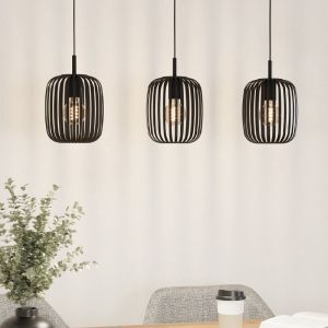 Sort industri pendler lampe aluminium, Pietro
