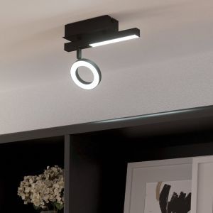 Sort modern loftspot aluminium, Madelinde, 3,2W, 3000K LED