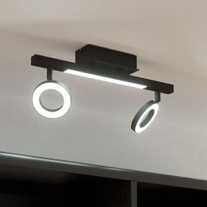 Sort modern loftspot aluminium, Madelinde, 3,2W, 3000K LED