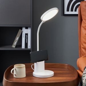 Hvid bordlampe plast, Vinnie, 2,1W, varm til kold hvid justerbar LED, 3 trins lysdæmper