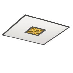 Sort modern loftlampe aluminium, Vinesh, 36W, varm til kold hvid justerbar LED, 3 trins lysdæmper