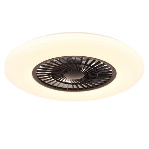 Hvid modern loftventilator plast, Kjelt, 40W, RGBW LED, med fjärrkontroll