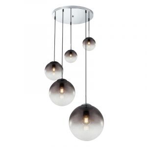 Krom design pendler lampe glas, Novia
