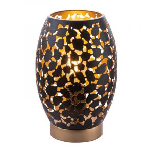 Sort modern bordlampe metal, Bilboa