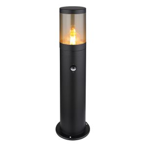 Sort modern udendørslampe rustfrit stål, Lambert, IP44